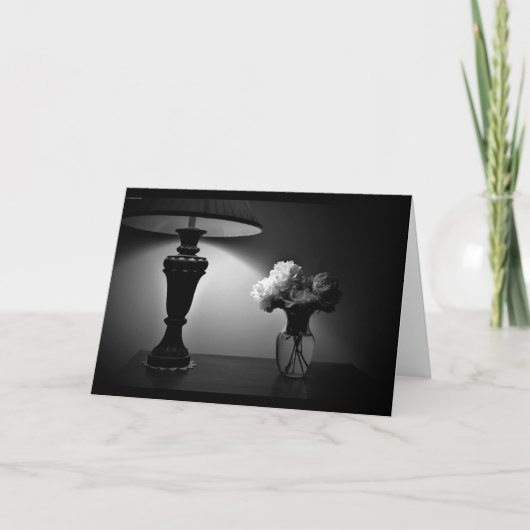 Peonies - noir, card karte (Vorderseite)