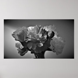 Peonies - Noir, Poster