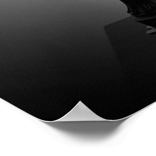 Peonies - noir, poster (Ecke)