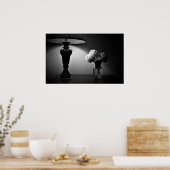 Peonies - noir, poster (Küche)