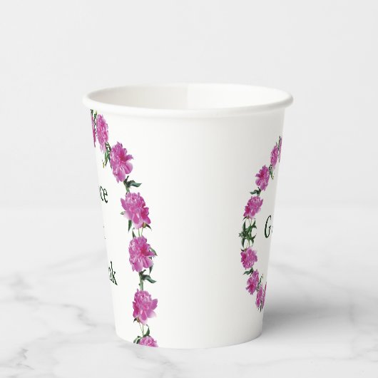 Peonies. Pappbecher (Links)