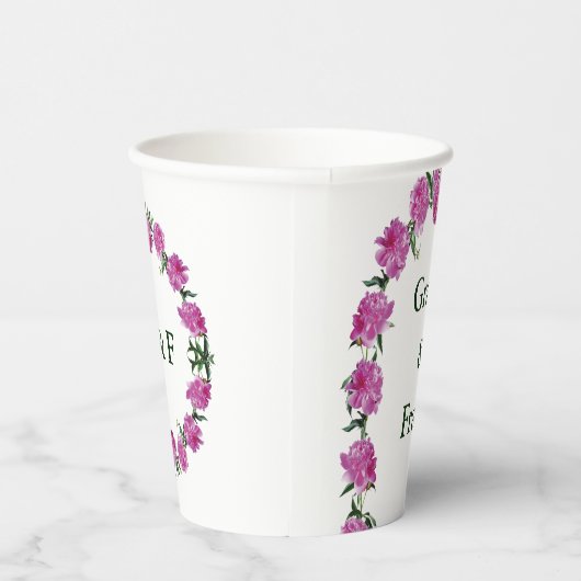 Peonies. Pappbecher (Rechts)