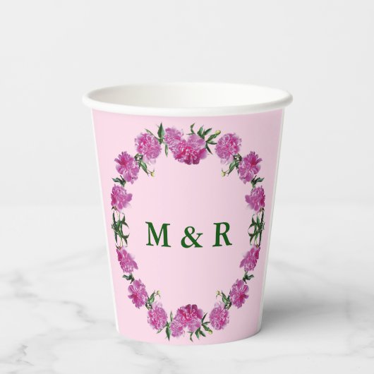 Peonies. Pappbecher (Rückseite)