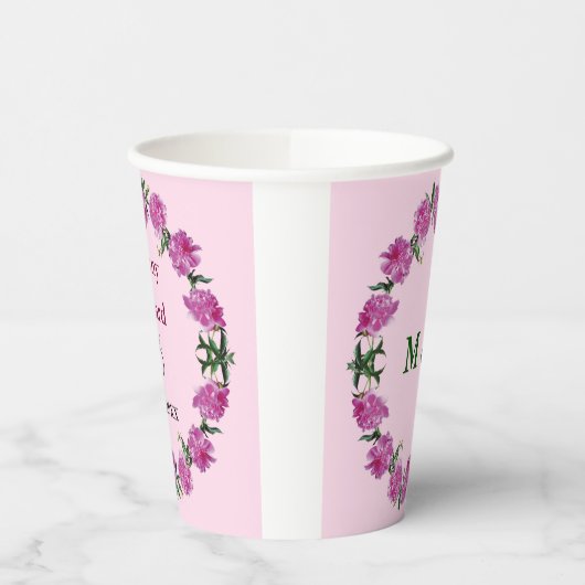 Peonies. Pappbecher (Links)