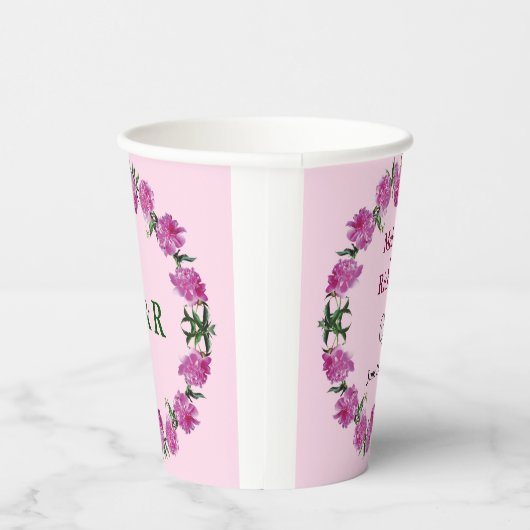 Peonies. Pappbecher (Rechts)