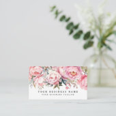 Peonies Peony Blume Business Cards Visitenkarte (Stehend Vorderseite)