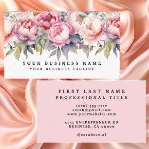 Peonies Peony Blume Business Cards Visitenkarte