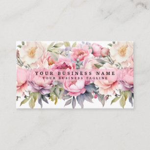 Peonies Peony Blume Business Cards Visitenkarte