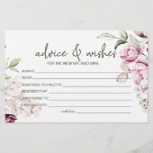 Peonies Pink Burgund Blumenberater wünscht Hochzei Briefpapier (Vorderseite)