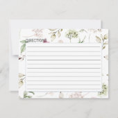 Peonies Pink Burgund Blumenzwiebelausweis Mitteilungskarte (Rückseite)