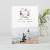 Peonies Pink Burgundy Blumenbild Save the Date (Stehend Vorderseite)