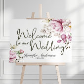 Peonies Pink Burgundy Blumenplakat Brautparty Poster