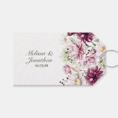 Peonies Pink Burgundy BlumenWedding Geschenkanhänger (Vorderseite (Horizontal))