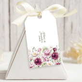 Peonies Pink Burgundy BlumenWedding Geschenkanhänger