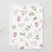 Peonies Pink Burgundy Floral Bridal Brunch (Rückseite)