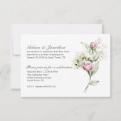 Peonies Pink Burgundy Floral Just Married (Rückseite)