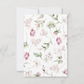 Peonies Pink Burgundy Floral Wedding RSVP Card (Rückseite)