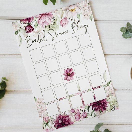 Peonies Pink Elegante Bingo