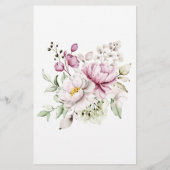 Peonies Pink Floral Game, was in Ihrer Hand Flyer (Hinten)