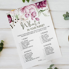 Peonies Pink Floral Game, was in Ihrer Hand Flyer