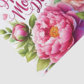 Peonies Pink Floral Mutter Tag Tissue Seidenpapier (Ausschnitt)