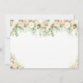 Peonies Pink Peach Elegant Script Photo Sweet 16 I Einladung (Rückseite)