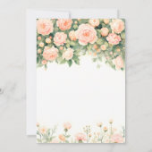 Peonies Pink Peach Script Elegant Floral Sweet 16 Einladung (Rückseite)