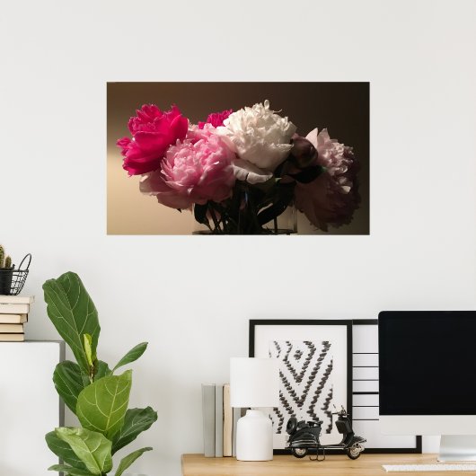 Peonies, Poster (Heimbüro)