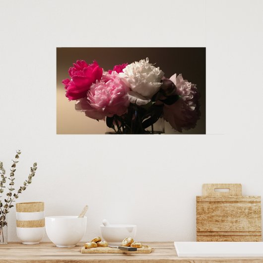 Peonies, Poster (Küche)