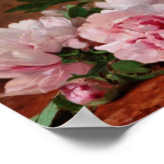 Peonies Poster (Ecke)