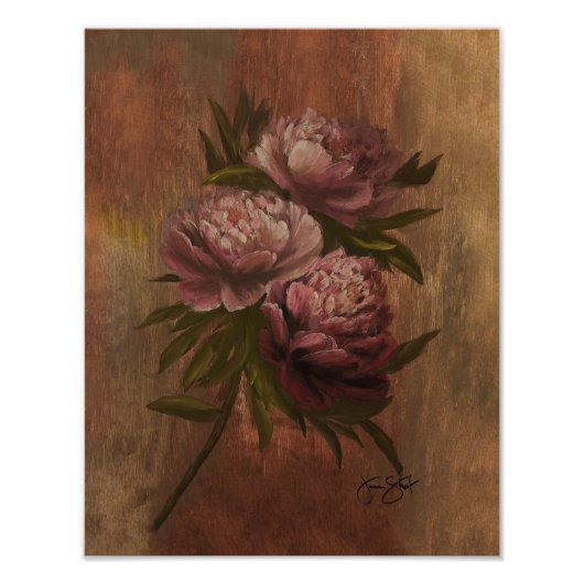 Peonies Poster 11x14 (Vorne)