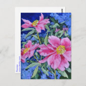 Peonies Postkarte (Vorne/Hinten)