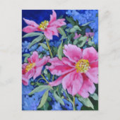Peonies Postkarte (Vorderseite)