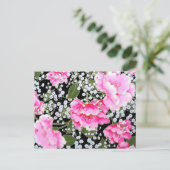 Peonies Postkarte (Stehend Vorderseite)
