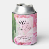 Peonies Rose 90. Geburtstagsparty Dosenkühler (Kanne Vorderseite)