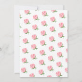 Peonies Rose Blumenbestätigung Einladung (Rückseite)