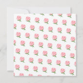 Peonies Rose Blumentaufen Einladung (Rückseite)