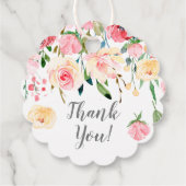 Peonies Rose Floral Erste Heilige Kommune Geschenkanhänger (Rückseite)