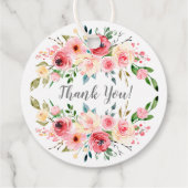 Peonies Rose Floral Erste Heilige Kommune Geschenkanhänger (Rückseite)