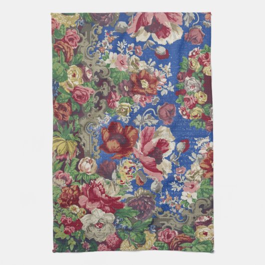 Peonies & Rose, Vintage Barockblumenmuster Geschirrtuch (Vertikal)