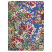Peonies & Rose, Vintage Barockblumenmuster Klemmbrett (Rückseite)