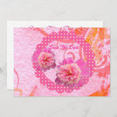 Peonies Save the Date (Vorne/Hinten)