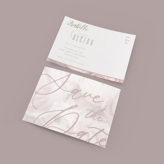 Peonies Save the Date Vorlage