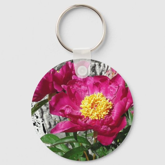 Peonies Schlüsselanhänger (Vorderseite)