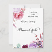 Peonies sind mein Vorschlag für ein Blumenmädchen Mitteilungskarte (Vorderseite)