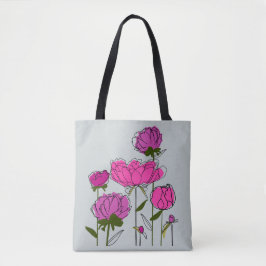 Peonies Tote Bag Tasche