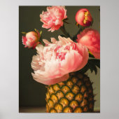 Peonies und Ananas Poster (Vorne)