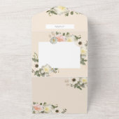 Peonies und Anemones blühen Hochzeitsblüte All In One Einladung (Außenbereich)