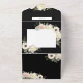 Peonies und Anemones blühende Hochzeitseinladung All In One Einladung (Außenbereich)