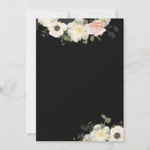 Peonies und Anemones blühende Hochzeitseinladung Einladung (Rückseite)